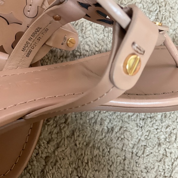 TORY BURCH Miller Leather Sandals In Beige - Picture 5 of 7